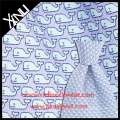 Wholesale Italian Silk Hand Screen Print Whale Fabric for Necktie